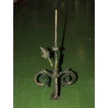 An iron weathervane base 92cm tall