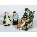 Three Royal Doulton figures, Sairey Gamp, Fat Boy and The Master