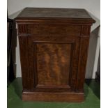 A Victorian mahogany single door pedestal cabinet