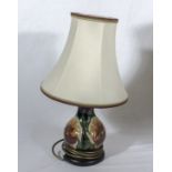 A Moorcroft table lamp and shade