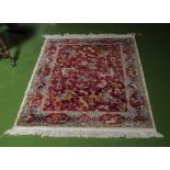 A small red ground rug