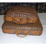 Two wicker cases