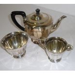 A silver plated tea service