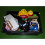 A box of assorted toys