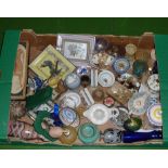 A box of assorted china and glass items