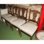 A set of four Edwardian dining chairs