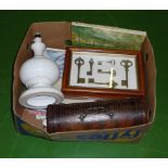 A key box, table lamp and other items