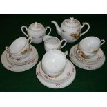 A Chinese shell china tea set