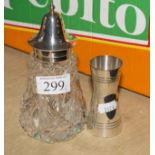 A sugar sifter and a measure