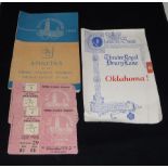 A 1948 Olympiad athletics programme together with two tickets and a programme for Oklahoma