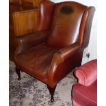 A leather armchair