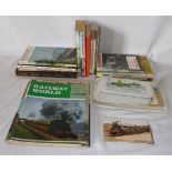 A collection of railway books and magazines