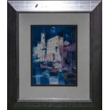 A framed abstract print