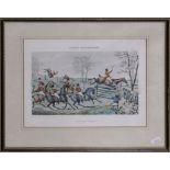 A framed hunting print