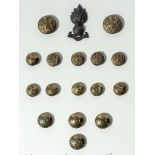 A collection of Royal Scots Fusiliers and Royal Engineers brass buttons