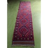 A hand woven wool Meshwani runner 64cm x 267cm