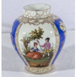 An Augustus Rex vase decorated with 17th century scenes 17cm high