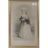 A gilt framed engraving entitled 'Her Most Gracious Majesty' size 39cm x 23.5cm