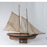 A 19th Century 2-masted ketch on stand