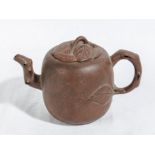 A Chinese terracotta teapot