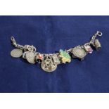 A silver charm bracelet