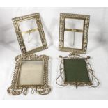 Four brass picture frames