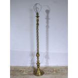 A brass standard lamp