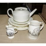 Seven pieces of Leeds Creamware