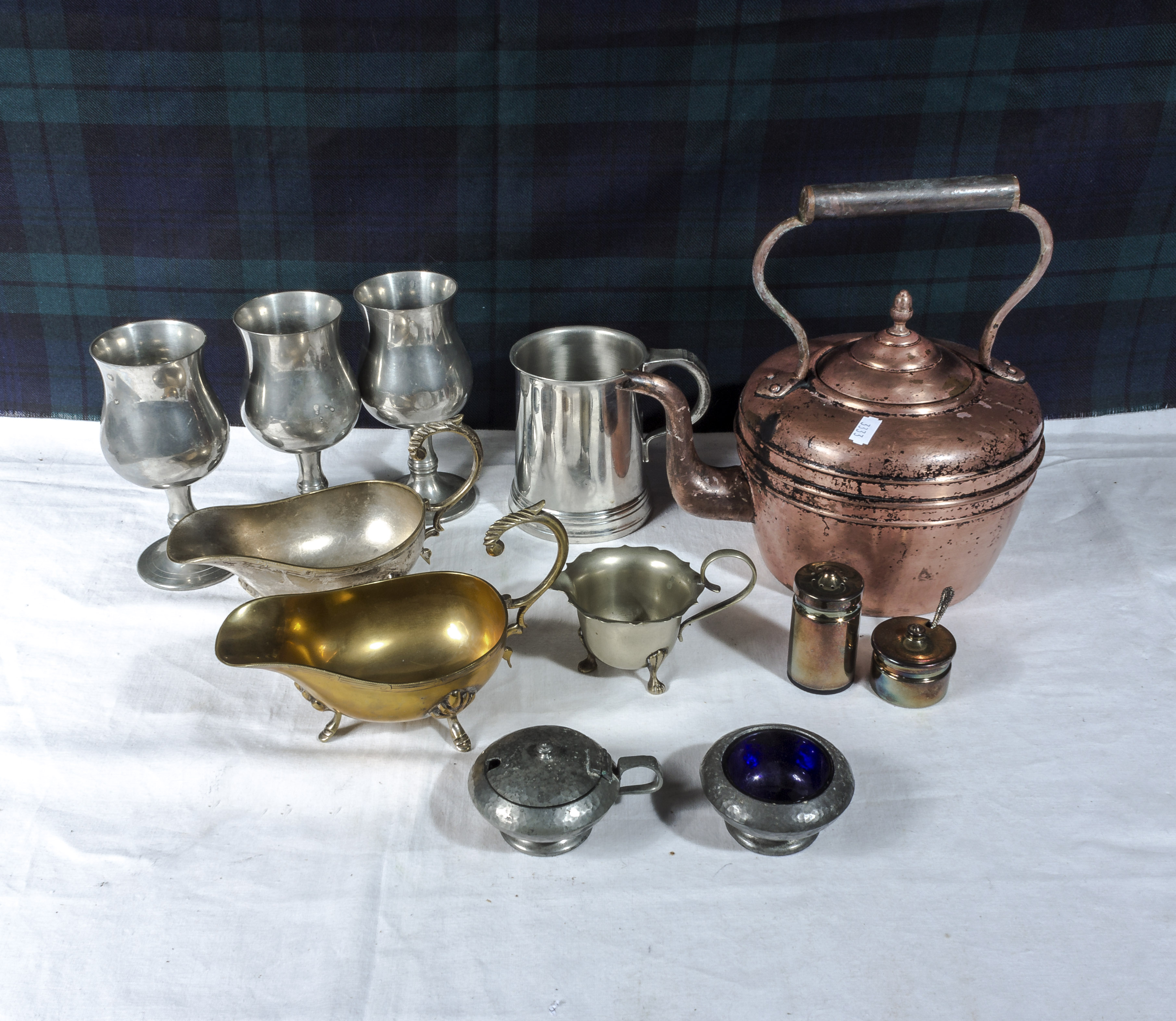 A quantity of metal ware