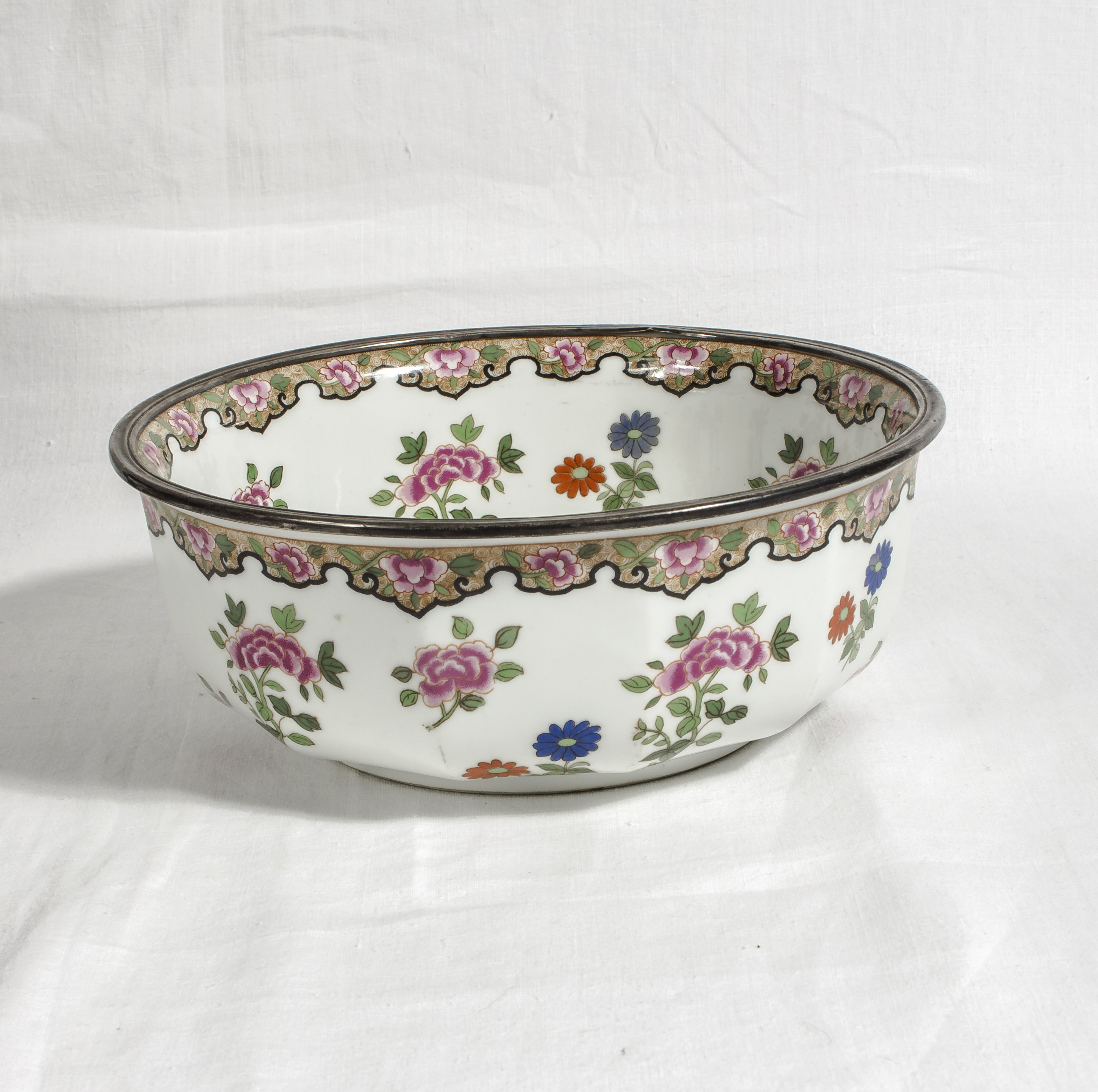 A Limoges bowl and stand, 25cm overall height, bowl 9cm high x 23.5 diameter - Image 6 of 10