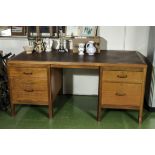 A pedestal desk