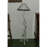 A vintage metal standard lamp