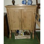 A pine cupboard