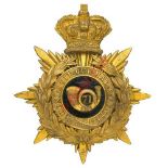 Badge. Scottish. 71st Highlanders Victorian pre 1881 Officer’s helmet plate. An extremely fine and