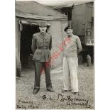 Field Marshal The Viscount Montgomery Signed Photograph with French General Marie-Pierre Kœnig. This