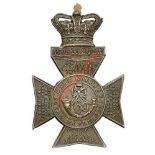 Badge. King’s Royal Rifle Corps Officer’s 1918 hallmarked silver pouch belt plate, A Birmingham