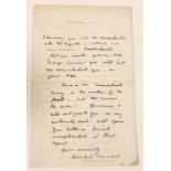 1898 Sir Winston Churchill Signed Letter of Sudan 1898 Interest. This two sided hand written