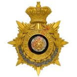 Badge. York and Lancaster Regiment Victorian Officer’s helmet plate circa 1881-1901. A fine rich