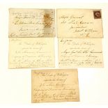 Duke of Wellington “Waterloo” Dinner Invitations. Three examples of the invitation card for the