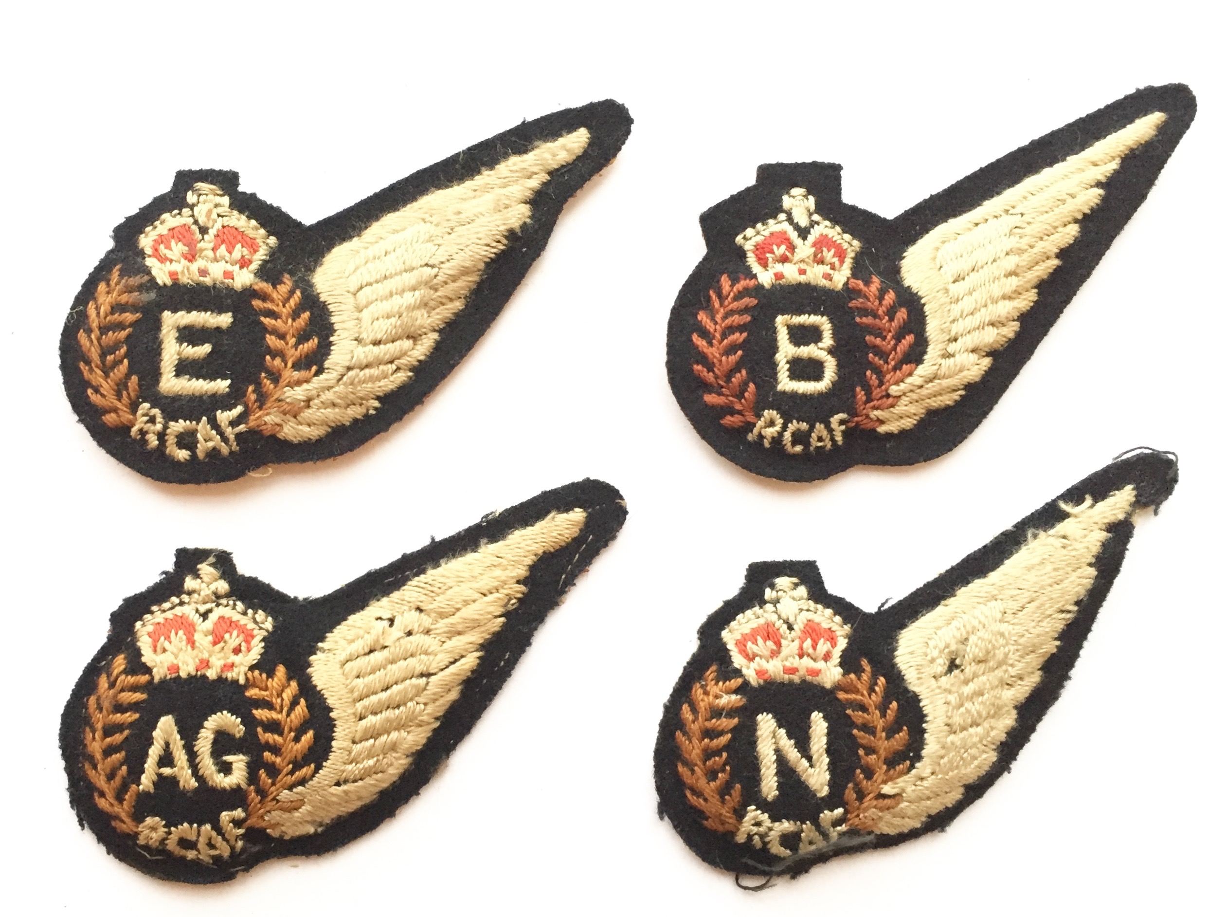 WW2 Royal Canadian Air Force RCAF Aircrew Brevet Wings Comprising ww2-royal-canadian-air-force-rcaf-aircrew-brevet-wings-comprising