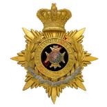 Badge. The Royal Sussex Regiment Victorian Officer’s foreign service helmet plate circa 1881-1901. A