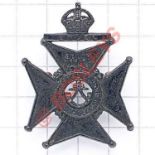 22nd Middlesex, Central London Rangers OR’s cap badge circa 1905-08 only. Die-stamped blackened