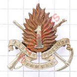 Indian Army, Parsee Bombay Pioneers scarce cap badge. British made die-stamped crossed rife and