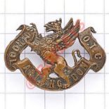 Abingdon School OTC Oxfordshire bronze cap badge. Die-stamped. (KK 2496) Loops (one AF)