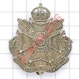 4th (Cumberland & Westmorland) Bn. Border Regiment post 1908 OR's cap badge. Scarce die-stamped