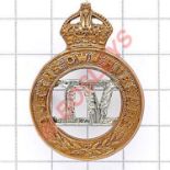 4th Queen’s Own Hussars rare Edwardian cap badge circa 1902-06. Fine die-cast crowned “Queen’s Own