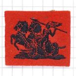 161 Independent Infantry Brigade cloth formation sign. Boadicea and chariot in black embroidered