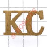 KC brass King’s Colonials shoulder title Loops Raised as 4th County of London Imperial Yeomanry (