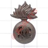 Royal Marine Engineers rare 1917-19 OSD bronze cap badge. Small grenade with RME mounted on the