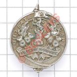 1914 Tyneside Scottish scarce 1st pattern white metal glengarry badge. A good die-stamped circular